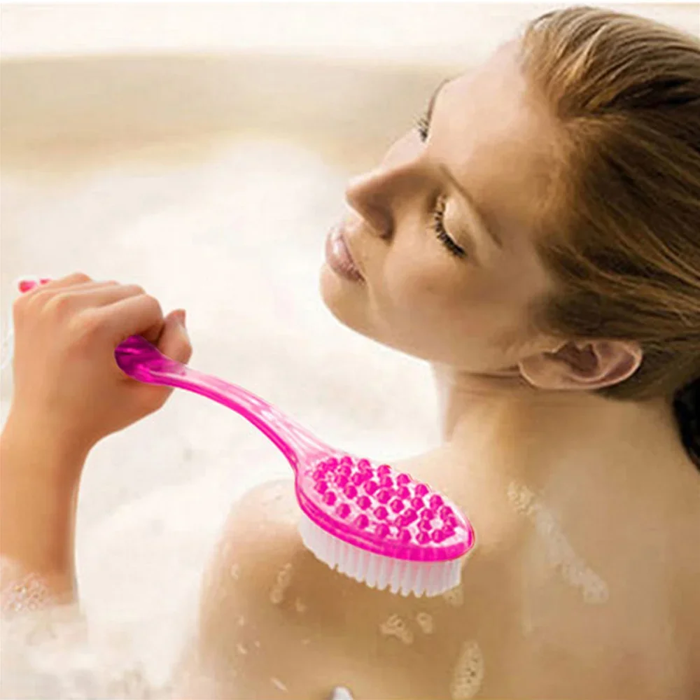 Long Handle Soft Bath Body Brush Back Shower Brushes With Handle Exfoliating Scrub Skin Massager Exfoliation Bathroom Brush - Image 5