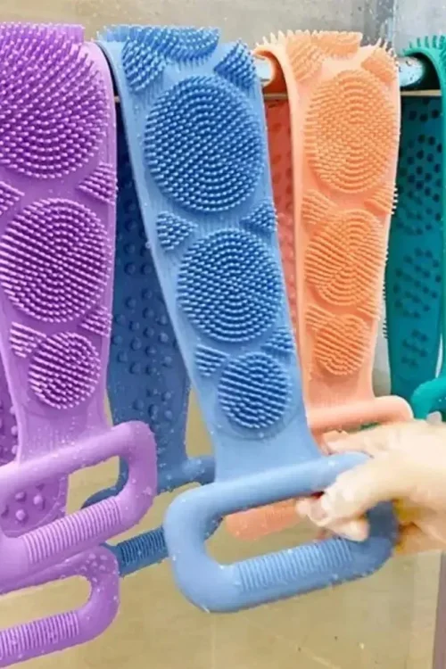 Body Sponge Silicone Back Brushes Bath Towels Scrubber Rubbing Back Peeling Massage Shower Belt Extended Skin Clean Brushes