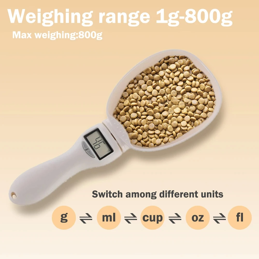 Pet Food Measuring Scoop Electronic Dog Cat Food Measuring Cup Digital Spoon Scale Kitchen Food Scale with LED Display - Image 2
