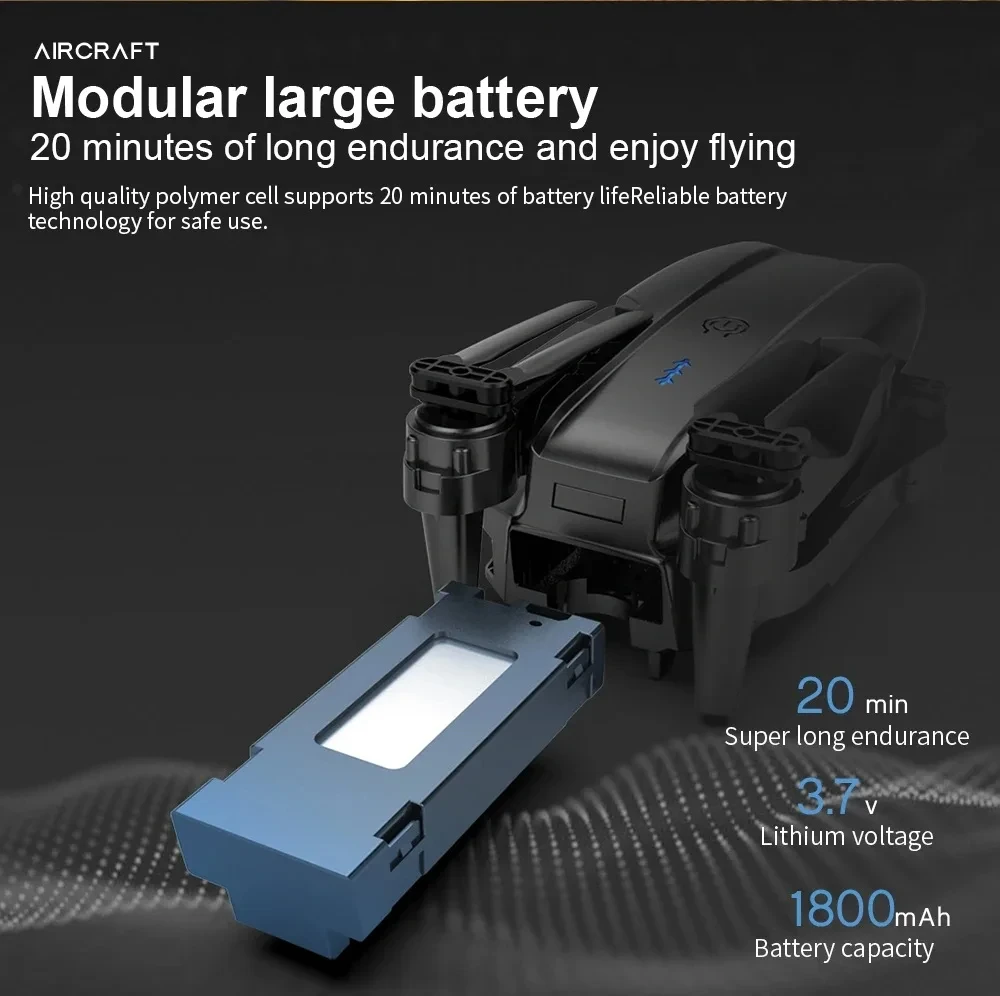 E99Pro HD Professional 4K Aerial Photography Drone Dual Camera WIFI FPV Quadcopter Obstacle Avoidance 40cm Blue Landing Pad Avai - Image 5