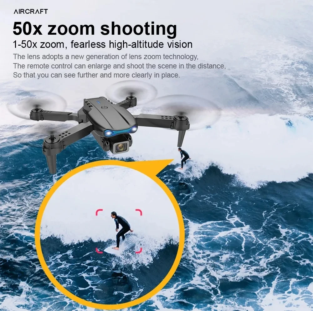 E99Pro HD Professional 4K Aerial Photography Drone Dual Camera WIFI FPV Quadcopter Obstacle Avoidance 40cm Blue Landing Pad Avai - Image 4