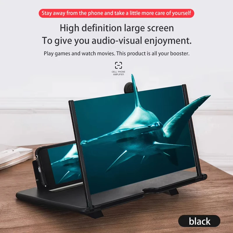 Phone Screen Magnifier 3D HD Desktop Projector for Seniors Video Watching Movie Night Home Travel Break Video Amplifier Glasses - Image 6