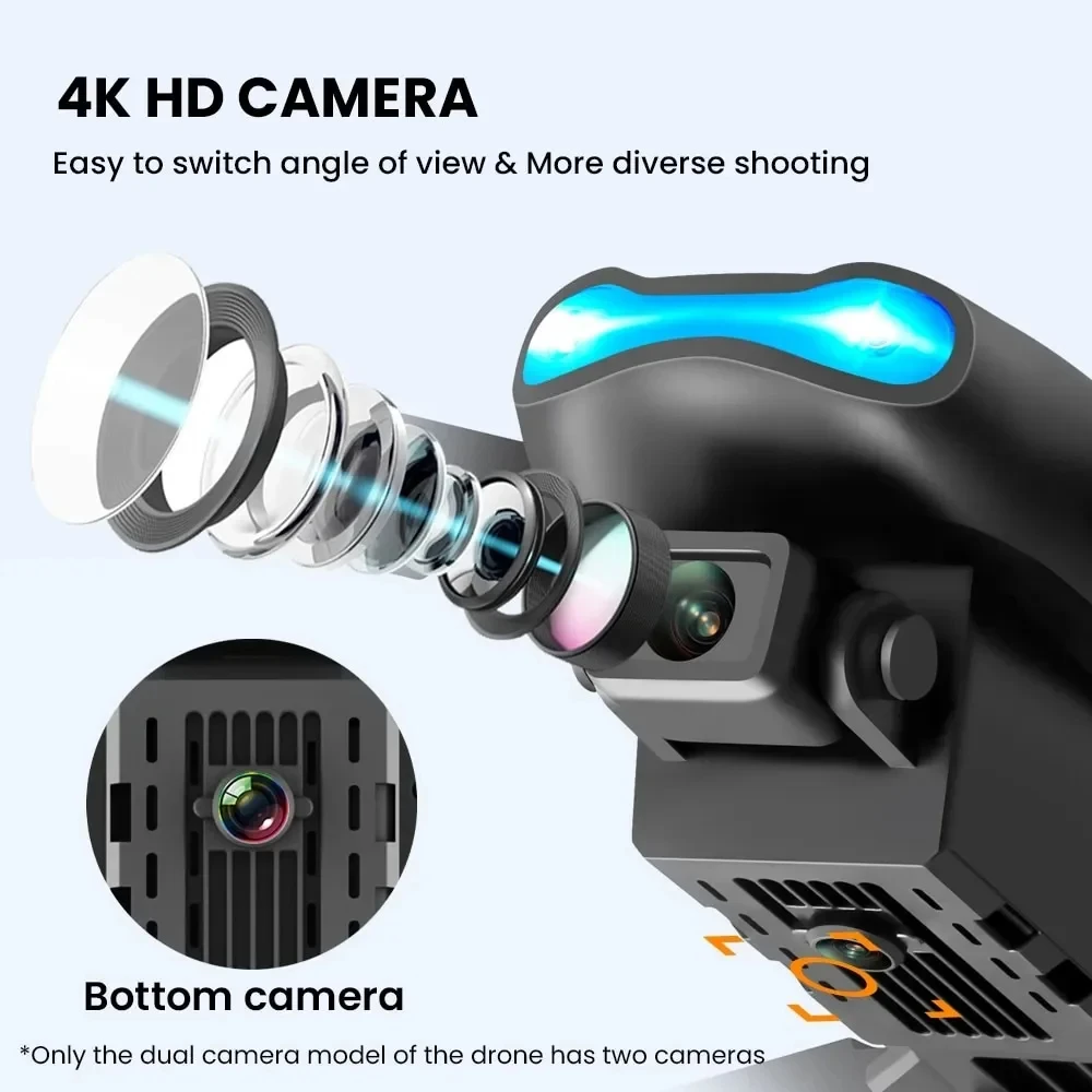 E99Pro HD Professional 4K Aerial Photography Drone Dual Camera WIFI FPV Quadcopter Obstacle Avoidance 40cm Blue Landing Pad Avai - Image 2
