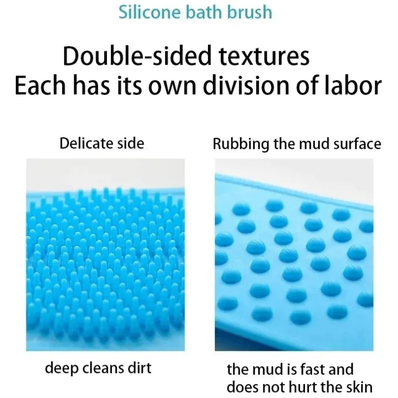 Body Sponge Silicone Back Brushes Bath Towels Scrubber Rubbing Back Peeling Massage Shower Belt Extended Skin Clean Brushes - Image 6