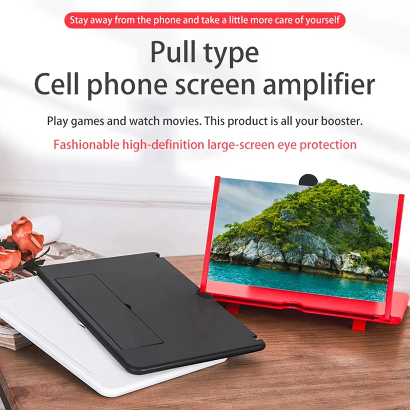 Phone Screen Magnifier 3D HD Desktop Projector for Seniors Video Watching Movie Night Home Travel Break Video Amplifier Glasses - Image 3