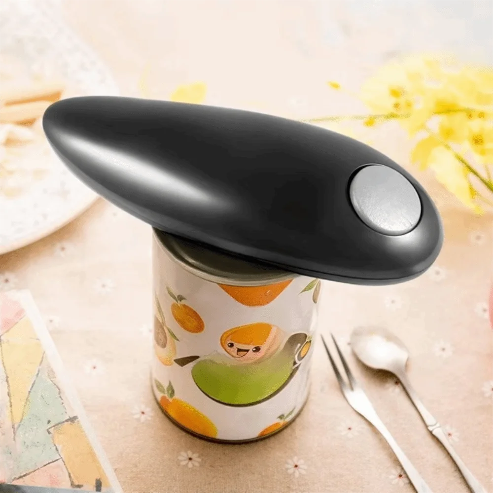 Safe Hands-Free Electric Can Opener Labor-saving Battery-Powered One Touch Jar Opener Universal Automatic Can Opener Chef
