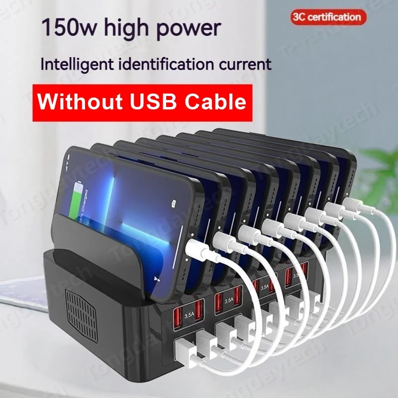 150W Universal Multi USB Type C Fast Charger 16 Port 3.5A MAX Charging Station Stand For Ipad Iphone 17 16 Samsung Xiaomi Tablet - Image 3