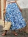 Plus Size Women Elegant Floral Print Skirt Casual Fashion Loose High Waist Long Vintage Midi A-line Skirts