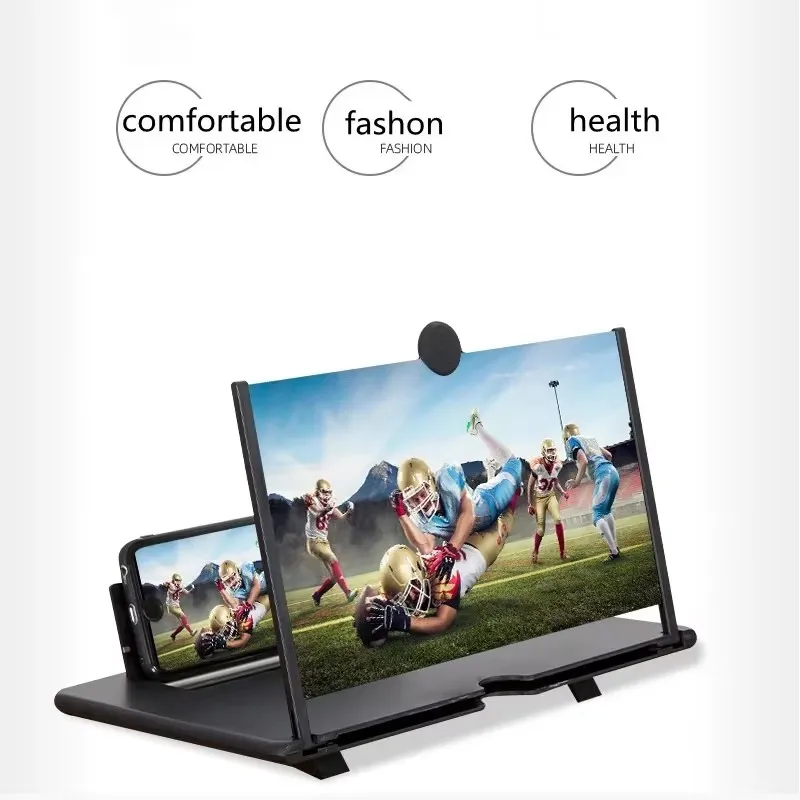 Phone Screen Magnifier 3D HD Desktop Projector for Seniors Video Watching Movie Night Home Travel Break Video Amplifier Glasses - Image 2