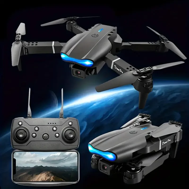 E99Pro HD Professional 4K Aerial Photography Drone Dual Camera WIFI FPV Quadcopter Obstacle Avoidance 40cm Blue Landing Pad Avai