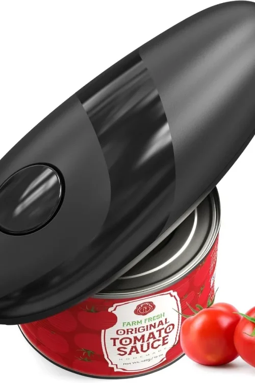 Electric Can Opener, Kitchen Accessories Can Open Almost Any Can, One-touch Automatic Opening, Kitchen Gadget with Smooth Edges