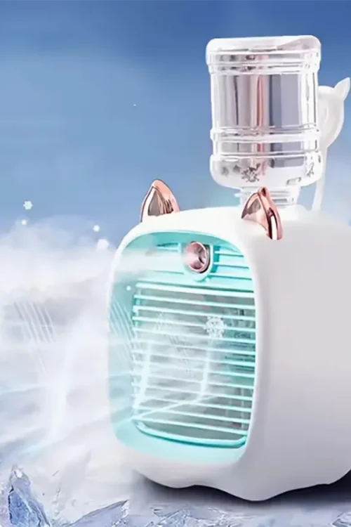 Portable mini air conditioner fan, electricfan, office desk atomization, 1200 mah, 3-speed air conditioner water-cooled fan,USB