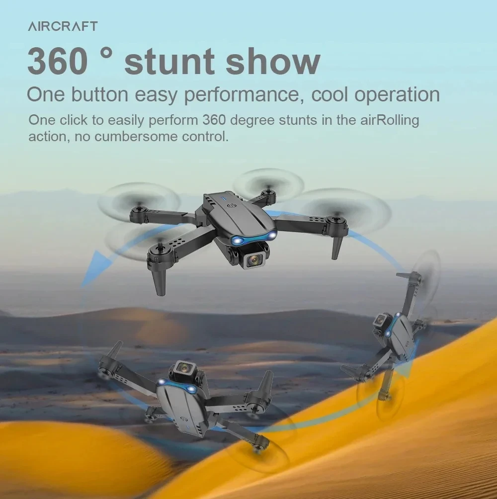 E99Pro HD Professional 4K Aerial Photography Drone Dual Camera WIFI FPV Quadcopter Obstacle Avoidance 40cm Blue Landing Pad Avai - Image 6