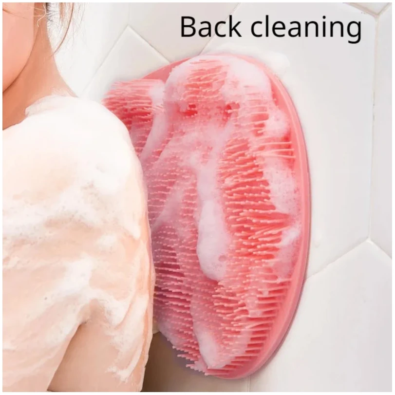 Silicone Massage Shower Mat Non-slip Wash Foot Pad Foot Exfoliating Bathroom Rub Back Brush with Sucker Bath Massage Brush Pad - Image 3