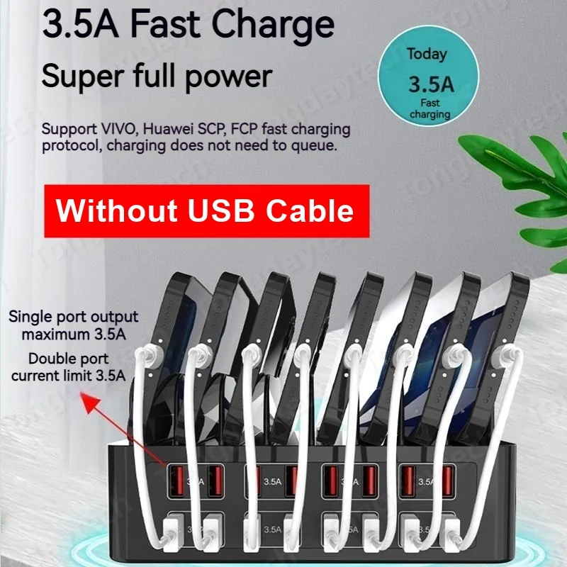 150W Universal Multi USB Type C Fast Charger 16 Port 3.5A MAX Charging Station Stand For Ipad Iphone 17 16 Samsung Xiaomi Tablet - Image 4