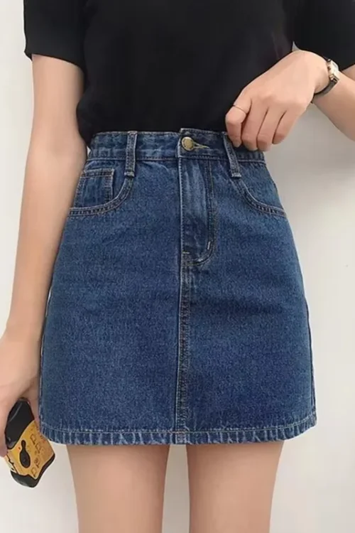 Summer Denim Short Skirt for Women High Wiast Sexy Tight Bag Hip Skirts Lady Slim Fit Y2K Female Short Jeans Skirts DURIKIES