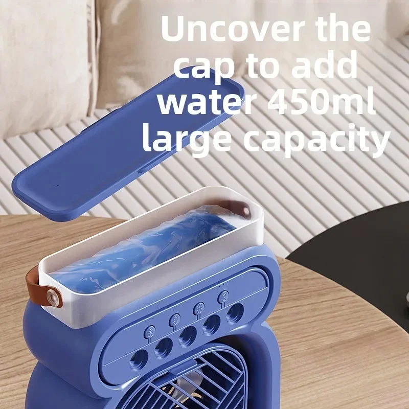 2026 New Multifunctional USB Spray Fan Desktop Humidifier Night Light Portable Cooling Water Mist Fan Home Office Outdoor - Image 3