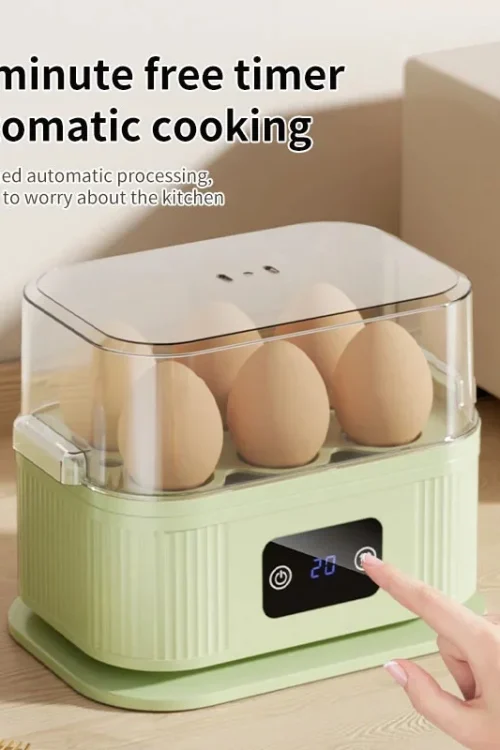 Mini Multifunctional Egg Steamer Electric Egg Boiler Portable Breakfast Machine Compact Size Safe Cooker for Dorm Apartment Home